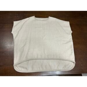 Baby Alpaca Sweater Top Women Petite Neutral Academia Twee Boxy Minimalist Light